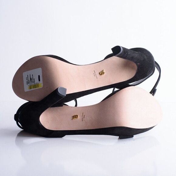 Veronica Beard Womens Black Suede Darcelle Strappy Pump Heels US 10 EU 41 New - Picture 8 of 9